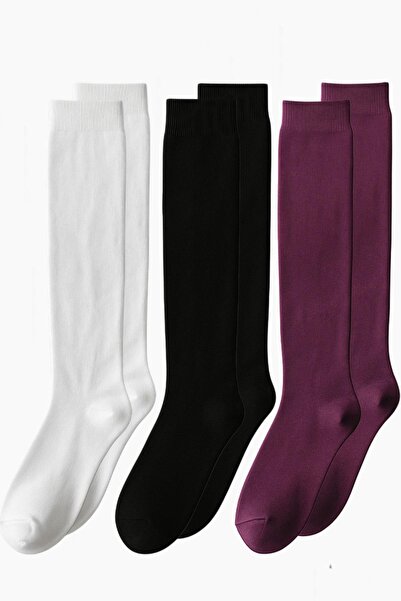 COTENCONCEPT 3 Pairs of Cotton Blend Over-The-Knee Socks