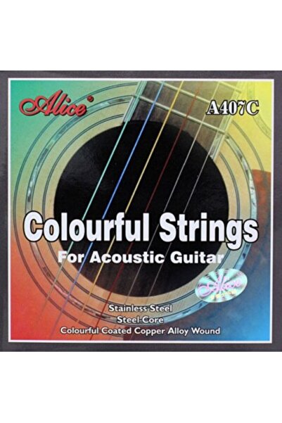 Alice A407C Χρωματιστές χορδές ακουστικής κιθάρας