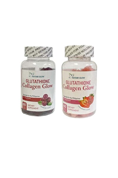 NATUREGLOW NATURE'S ESSENTIALS Glutathione Collagen Glow Gummies Strawberry and Cranberry Pack of 2