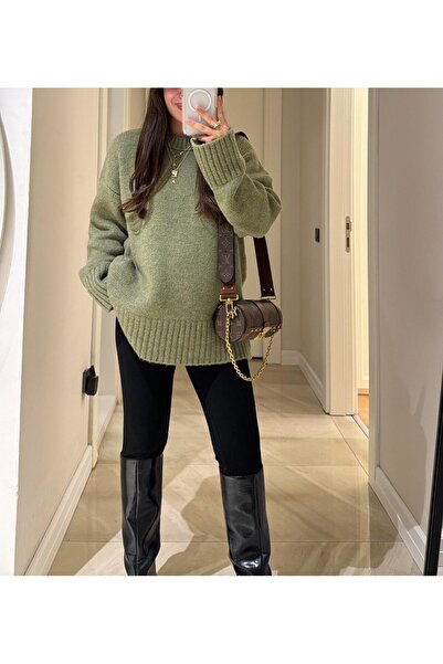 Lavanta Tekstil طاقم الرقبة سترة تريكو