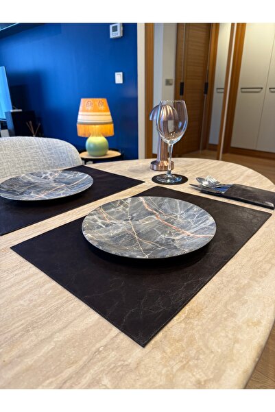 coaksco Antique Rectangular American Dinnerware Set for 2 People (Dinner Plate-Coaster-Fork Rest)