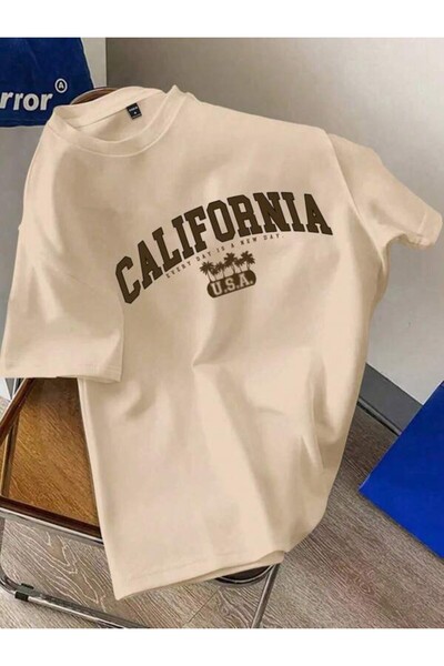 Soothing Space تي شيرت كاليفورنيا لوس أنجلوس مطبوع للجنسين