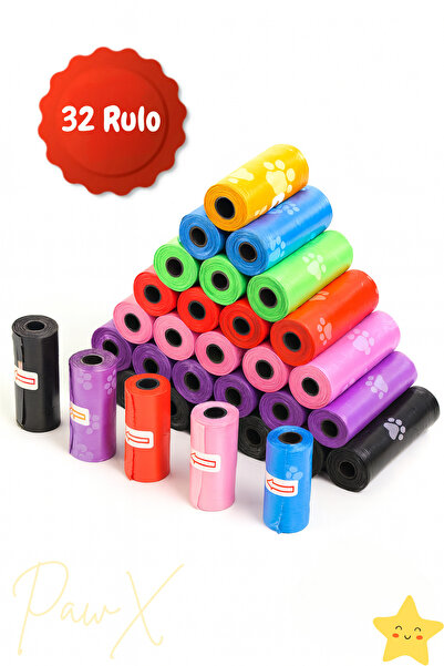 PapyonPet 32 Rulo Kedi Köpek Kaka Poşeti Evcil Hayvan Dışkı Torbası Hijyenik ...