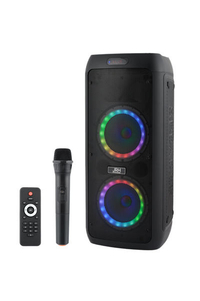 OEM Portable speaker jrh a2808 800w rgb wireless microphone remote control party sound