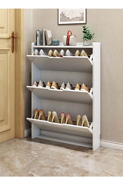 Raffine رف أحذية رفيع للغاية لمدخل المنزل، خزانة أحذية، رف تخزين أحذية صغير