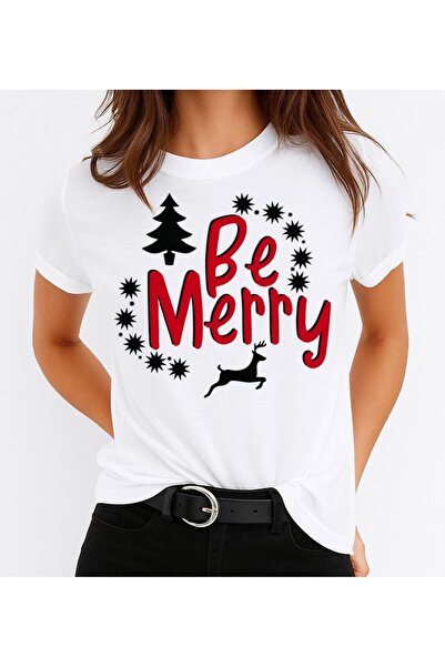 OEM 100% Cotton T-shirt Be Merry