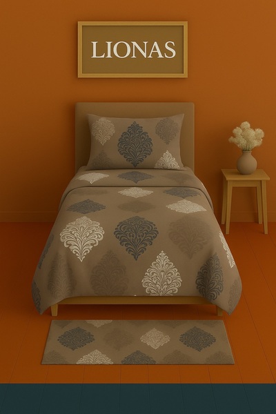 StellaFlavo Husă de pilota cu model pentru o persoană + 1 husă de pernă cu capac