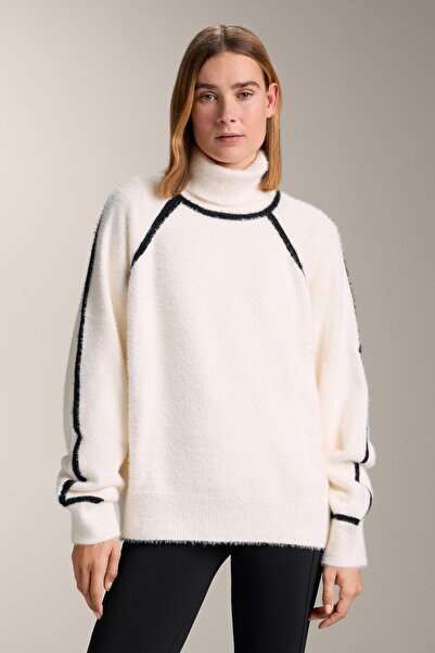 Oysho Knit jumper with piping and raised neck