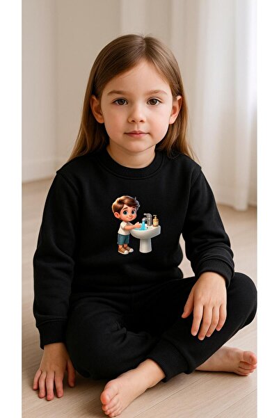 playwear Παιδικό Φούτερ Σετ ÇEŞME με στάμπα για κορίτσια και αγόρια, με λαιμό...