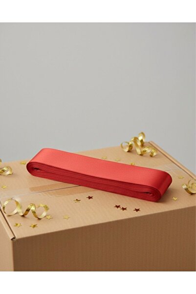 e Erta 10 Meters X 3 cm Red Ribbon, Satin Ribbon 1 Roll