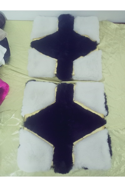 hoaryage Square Plush Fur Floor Cushion, Sofa Cushion, Chair Cushion 38cm