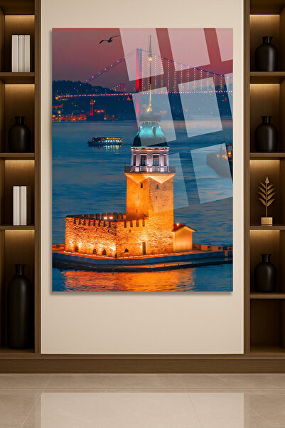 TAULART TABLA DE STICLA CU VIZUALIZARE A VÂRTELEI FETELEI MINUNATE TABLA DE STICLA CU VIZUALIZARE A ISTANBULULUI CULORI ULTRA VIETE