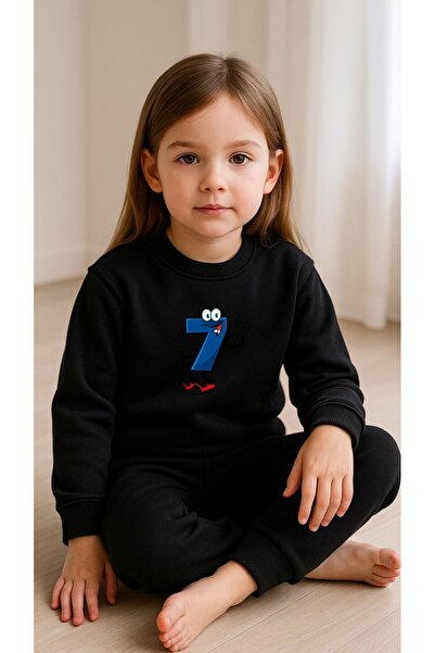 playwear Παιδικό Φούτερ Σετ με στάμπα για Κορίτσια και Αγόρια, με λαιμόκοψη 3...