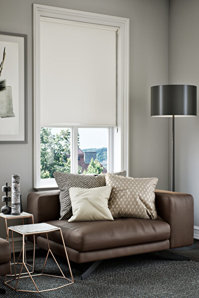 Genel Markalar Lazer Kesim Düz Mat Beyaz Zebra Stor Perde , Güneşlik Perde Et...