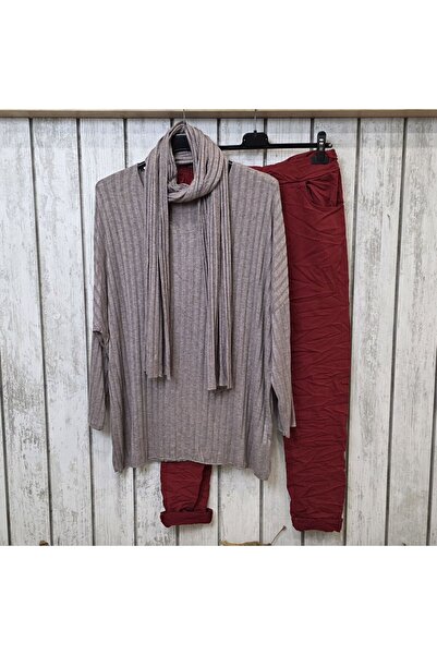 pudubutik V-Neck Italian Knitwear Mink