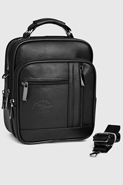 Fiyaka Ck12 Medium Size Genuine Leather Men's Bag Black