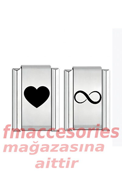 fmaccesories سوار من الفولاذ الإيطالي بلون فضي مع طباعة ليزر لا يفقد لونه ولا...