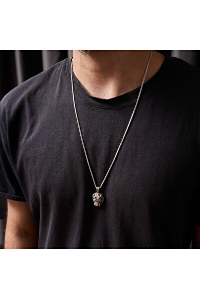 Umut silver Kaplan Figürlü 925 Ayar Gümüş Kolye Ucu