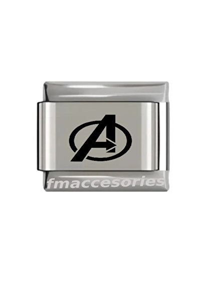 fmaccesories سوار من الفولاذ الإيطالي بلون فضي مع طباعة ليزر لا يفقد لونه ولا...