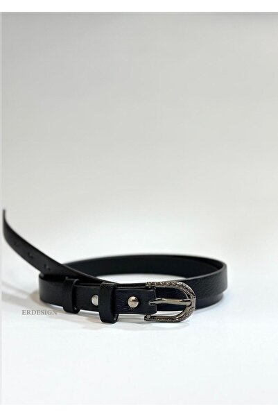 ERDESIGNN KADIN KEMER SİYAH ESKİTME TOKALI KEMER PANTOLON KEMERİ ETEK KEMERİ ...