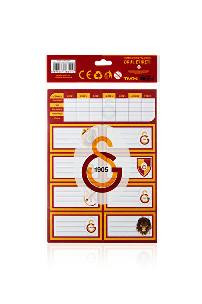 GSStore Galatasaray Okul Etiketi Ders Programlı 3 Yaprak 25*12 463643