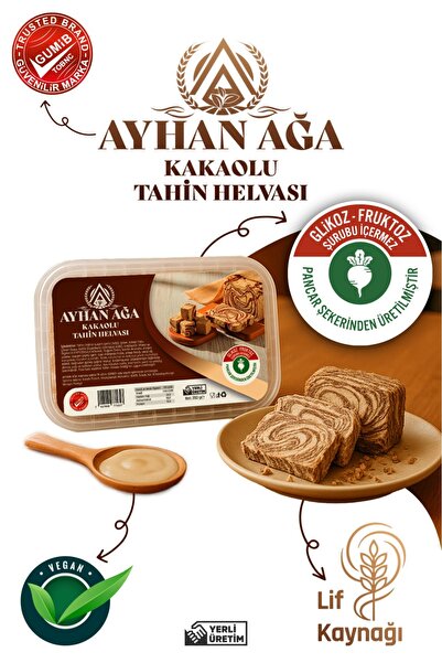 AYHAN AĞA Kakaolu Tahin Helvası glikozsuz 350 gr