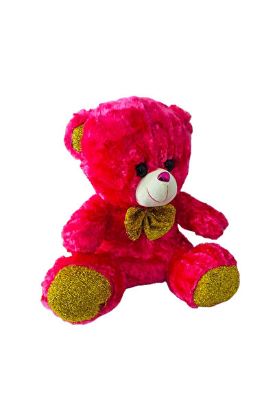 velve Red Sunny plush bear, with love sounds, bow tie and glitter textures, height 40 cm