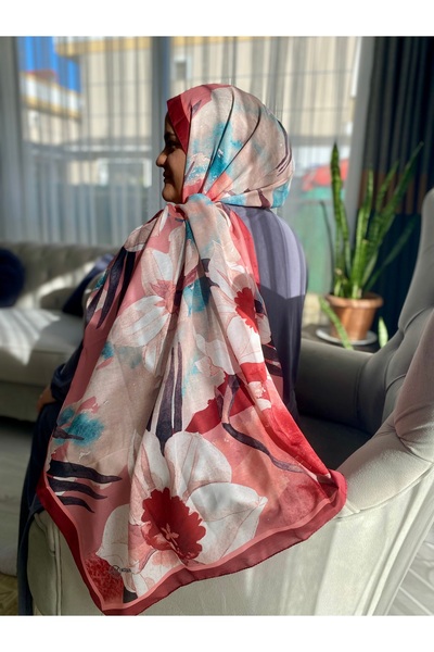 Modakaşmir Bahar Çiçek Desenli Pamuk Şal