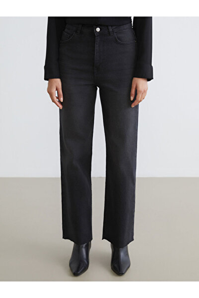 LC Waikiki Gray Straight Fit Women's Jean Trousers