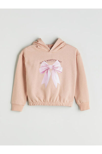 LC Waikiki Sa kapuljačom Bow Štampano Djevojačka majica