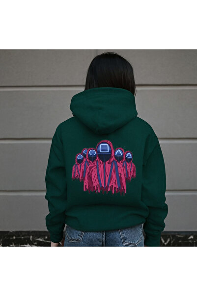 CLASSY.MODA Unisex με κουκούλα 3 Thread Ş επένδυση fleece Kangaroo Pocket Geo...