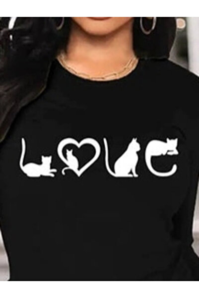 GENCULUS    Women's Long Sleeve Crew Neck Printed Viscose Blouse