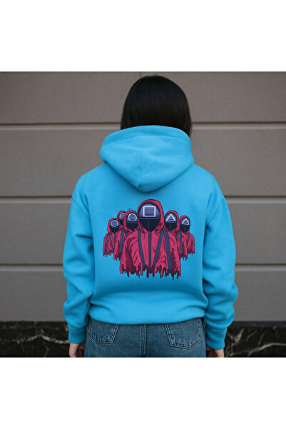 CLASSY.MODA Unisex με κουκούλα 3 Thread Ş επένδυση fleece Kangaroo Pocket Geo...