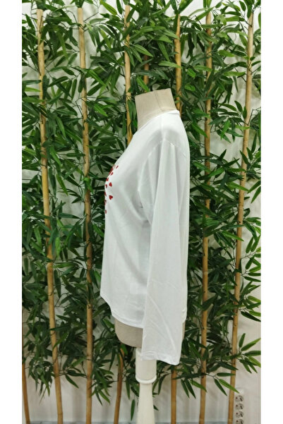 GENCULUS    Women's Long Sleeve Crew Neck Printed Viscose Blouse