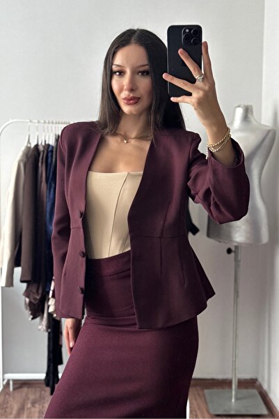 ROYAL'S AURA Arel Bel Oturtmalı Blazer Ceket