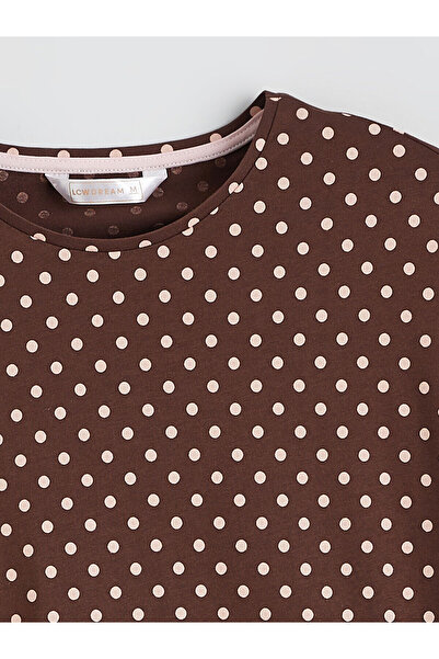 LC Waikiki Özmarka New Season Crew Neck Polka Dot Women's Pajama Set