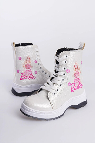 KATEYLER Silver Shiny Inner Lining Thai Feather Stitched Sole Girls' Boots