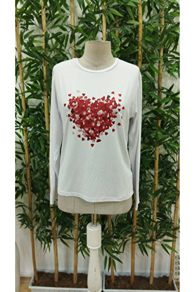 GENCULUS    Women's Long Sleeve Crew Neck Printed Viscose Blouse