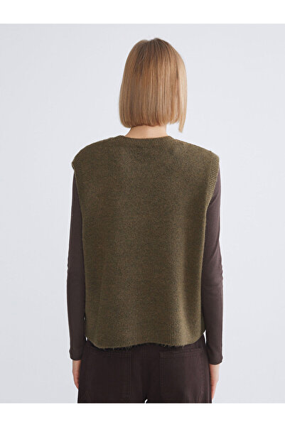 LC Waikiki guler rotund Pulover de tricotat pentru femei cu model câine