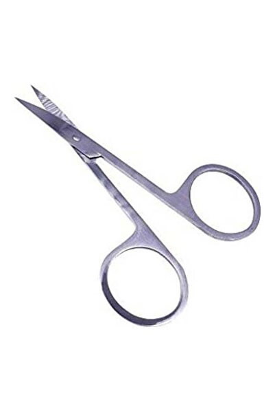 Generic Curved Rounded Facial Hair Scissors - Moustache, Beard, Eyebrows, Nose, Ear - Stainless Steel