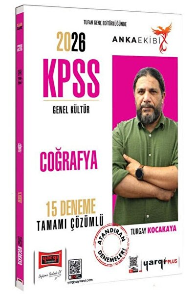 Yargı Yayınları Yargı 2026 KPSS Coğrafya 15 Deneme Çözümlü Anka Ekibi - Turga...