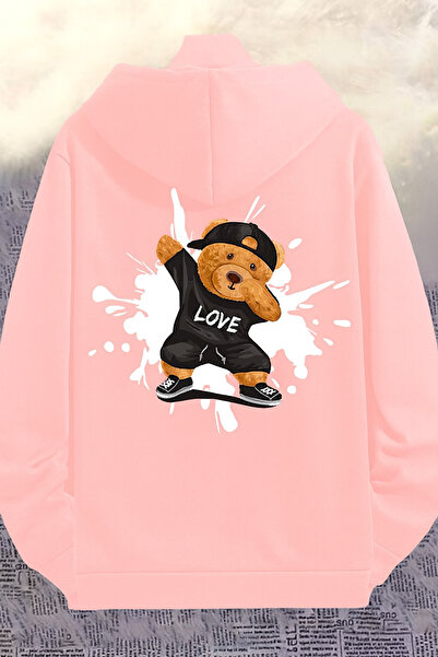 CLASSY.MODA Hanorac unisex cu glugă 3 Thread Ş cu căptușeală din fleece cu bu...