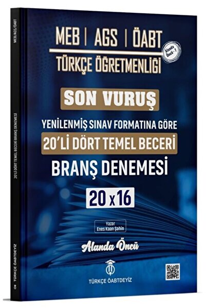 TÜRKÇE ÖABTDEYİZ ÖABT MEB-AGS Türkçe Dört Temel Beceri Son Vuruş 20 Deneme Çö...