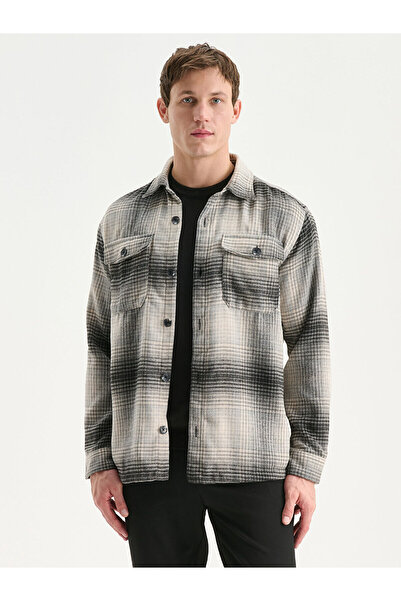 LC Waikiki Regular Fit Plaid Men's Lumberjack Shirt Jacket