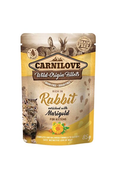 Carnilove Carnilov Wet Food Rabbit Meat & Marigold Flower for Kittens (85g)