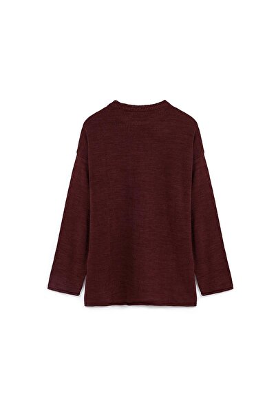 praye Oversize Knitwear Sweater Claret Red