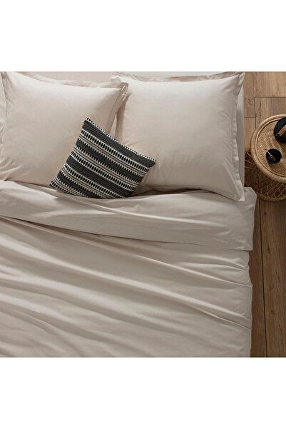 Other Fitted sheet 160 x 200 cm with a 30 cm overlap, cotton, linen color