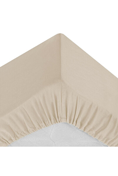 Other Fitted sheet 160 x 200 cm with a 30 cm overlap, cotton, linen color