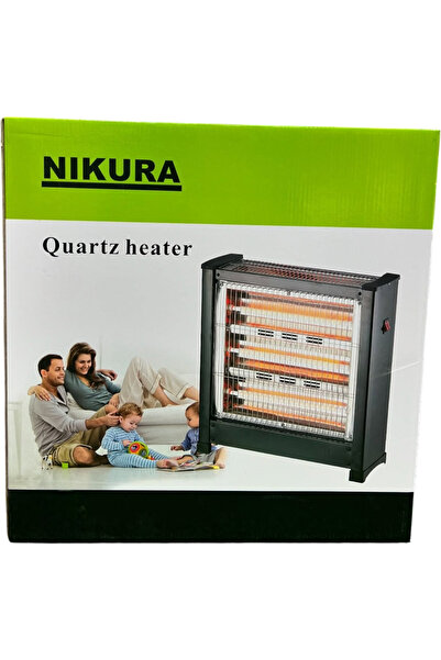 Generic Electric Heater with Temperature Control Switch Black