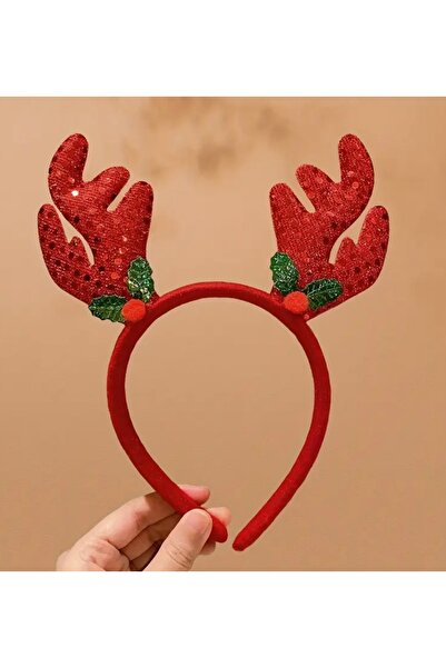 MODA Bandă de păr cu coarne de cerb de Anul Nou